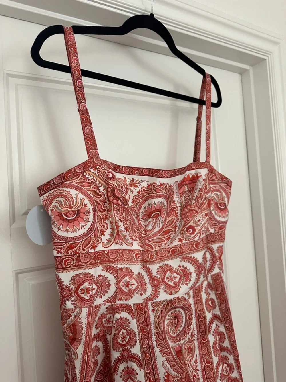 Hill House Mini Dress in Coral Paisley - Picture 6 of 10